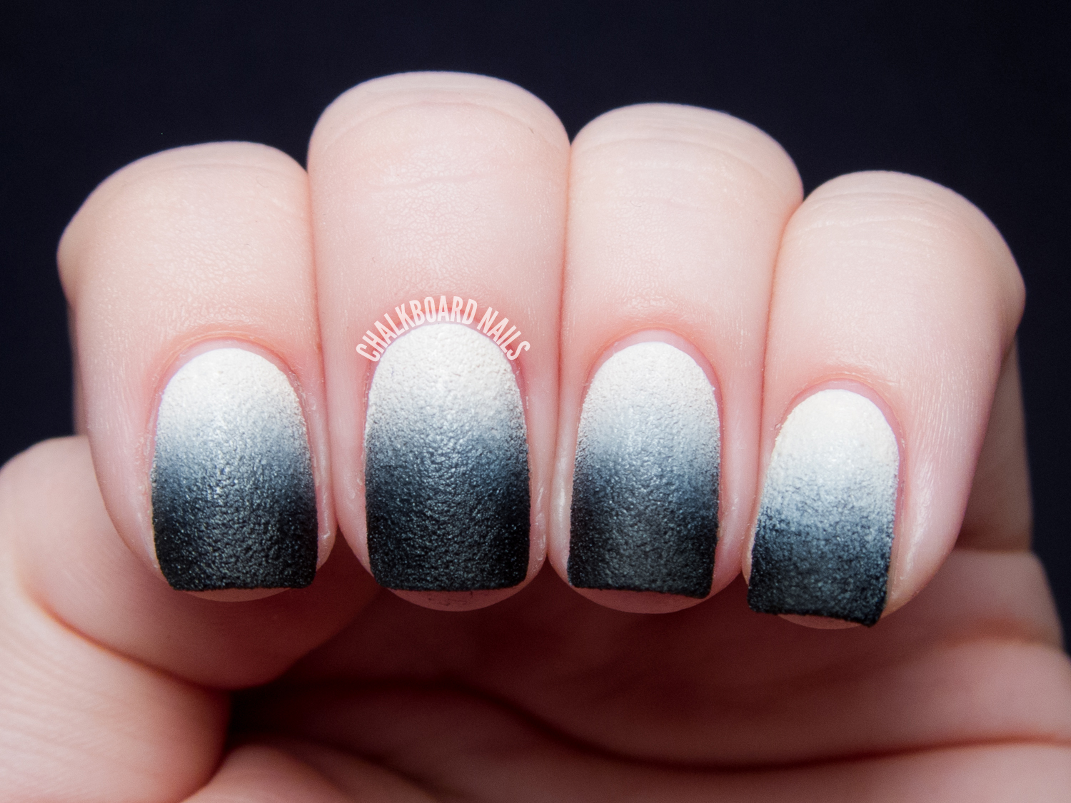 31DC2013 Day 10 Nails Inc. Leather Gradient Chalkboard Nails Nail