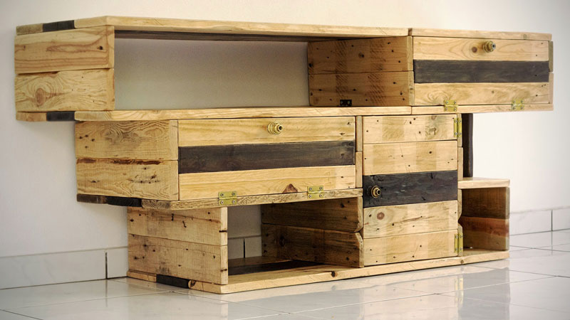 Mueblesdepalets.net: Excelente mueble para la TV de Recup & Design