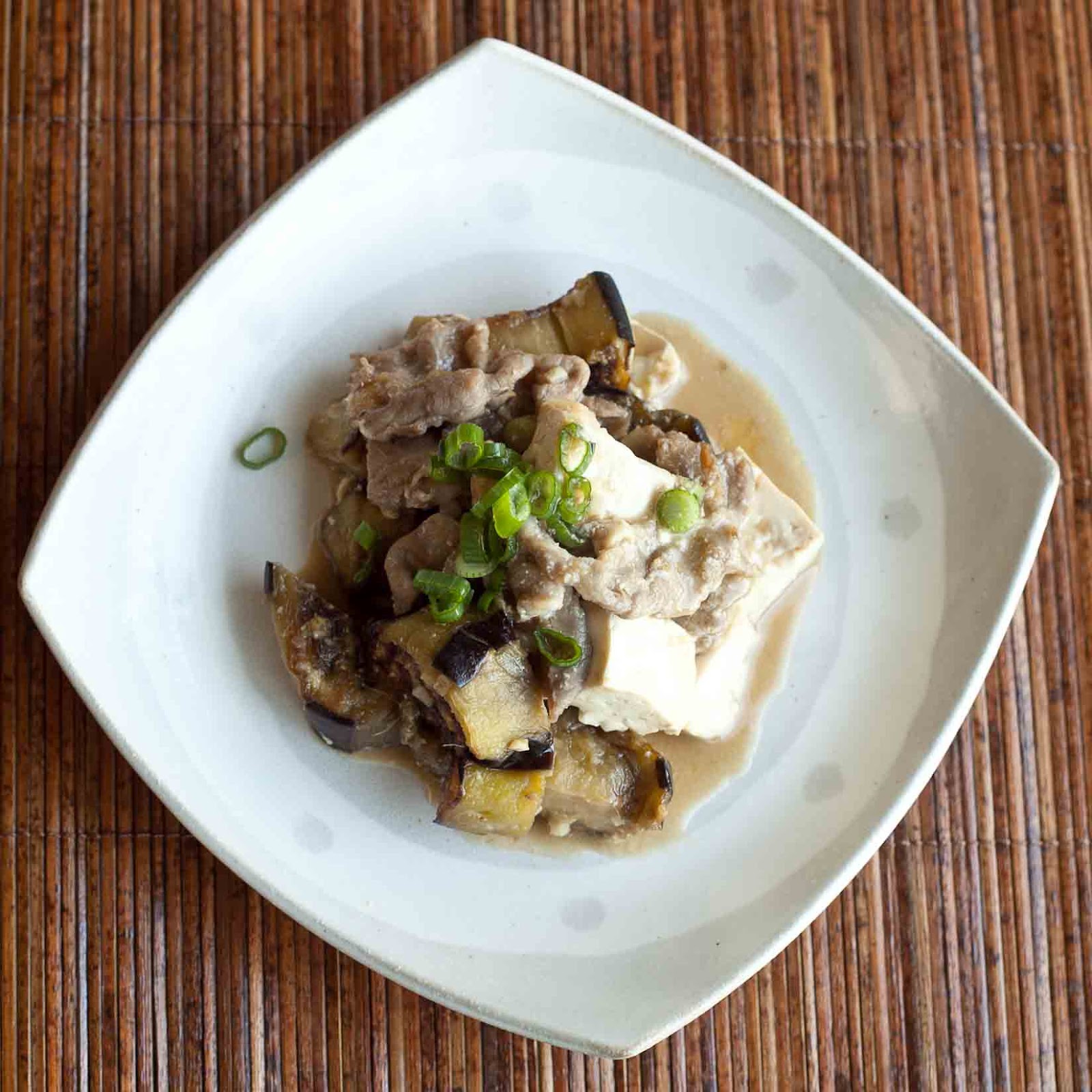 FOODjimoto Eggplant with Tofu, Pork & Miso