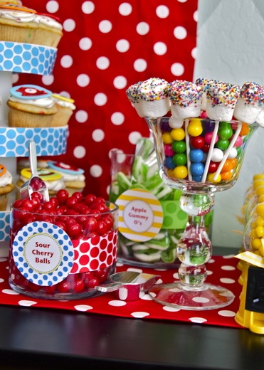 party hat candy buffet