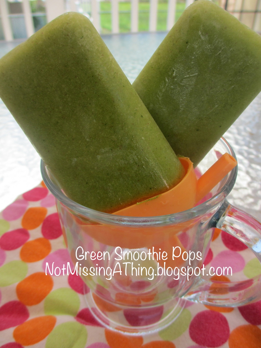 Not Missing a Thing! Allergy Friendly Cooking: Green Smoothie Pops