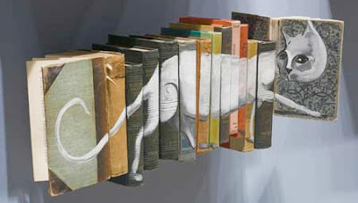 Old Books Used as Canvas