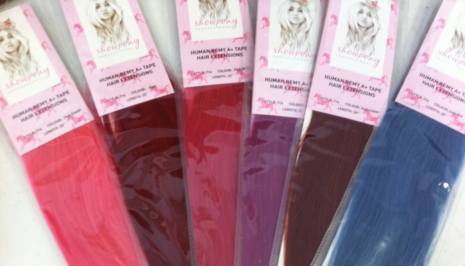 Showpony Hair Extensions Our bright Tape Hair Extension range has arrived!!!!! Check out the