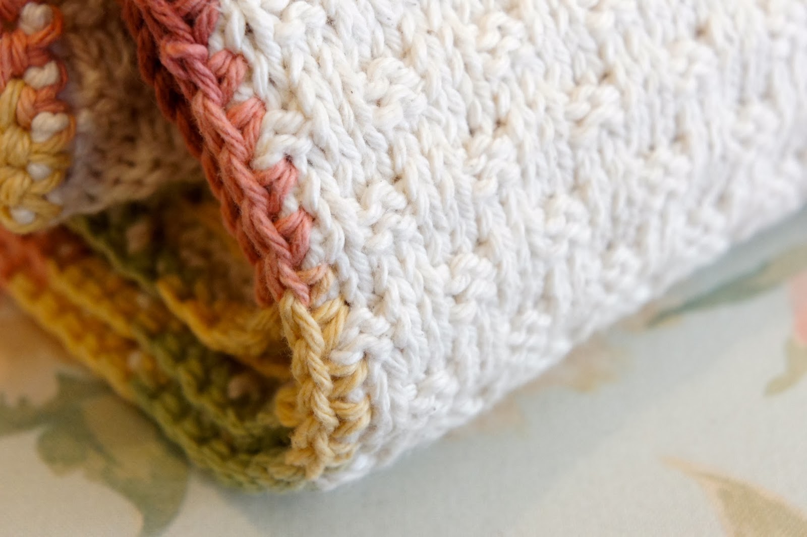 Thrickadee Knitted Placemats with Crocheted Border