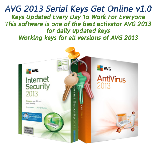 AVG 2013 Serial Keys Get Online v1.0