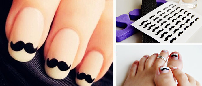 Mustache Nail Decals