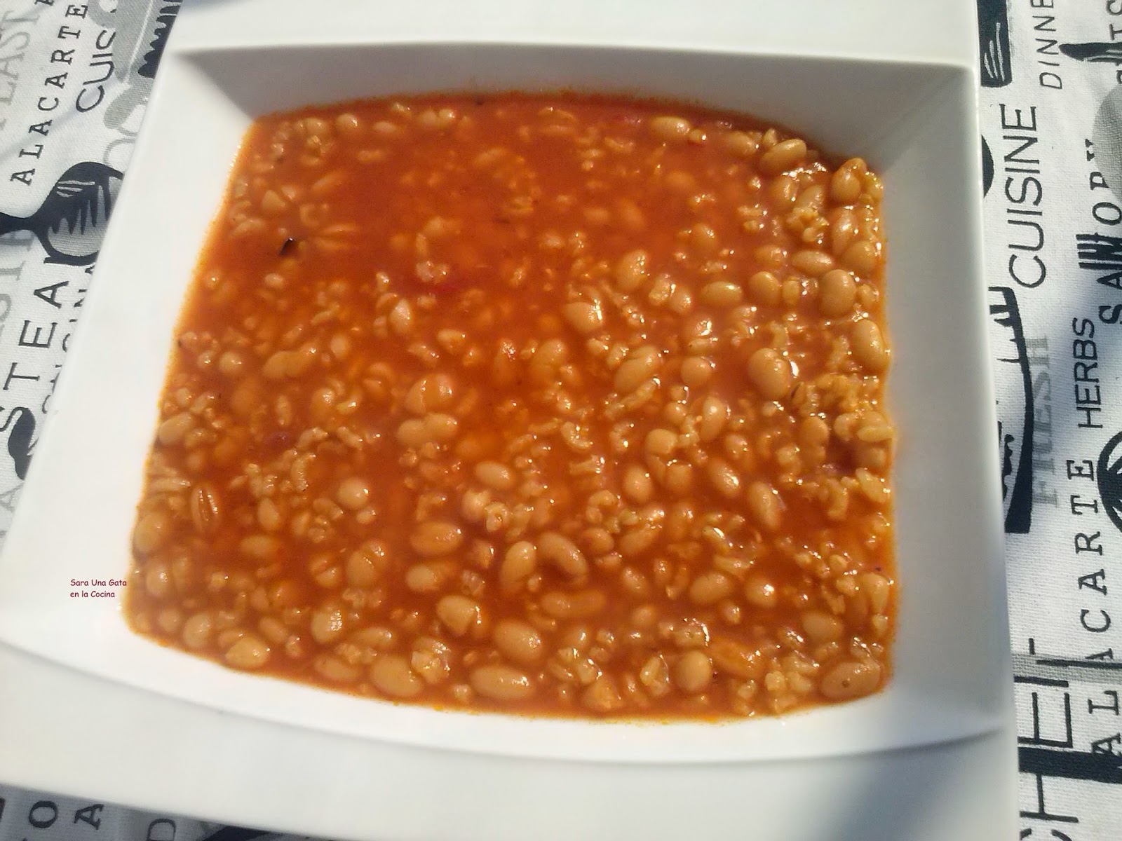 Alubias Celorianas Estofadas Con Arroz
