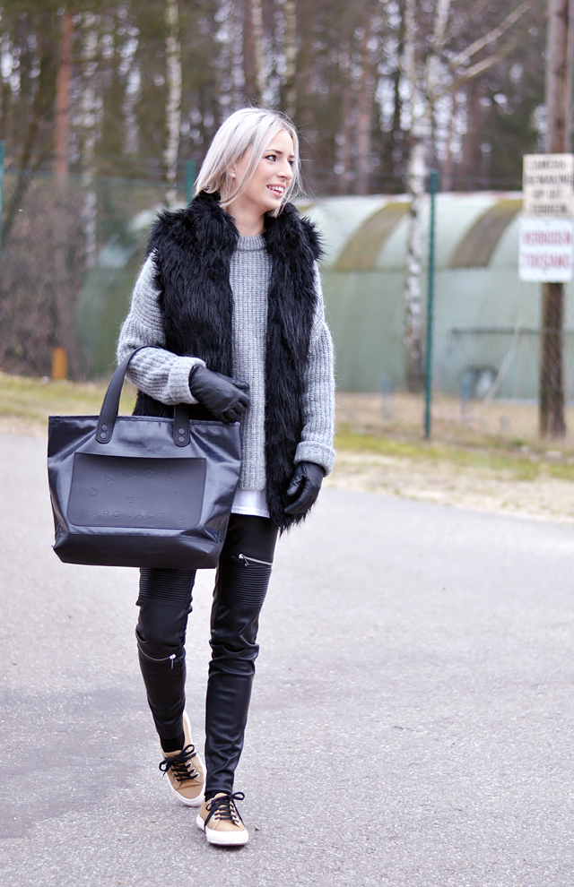 black fur vest zara