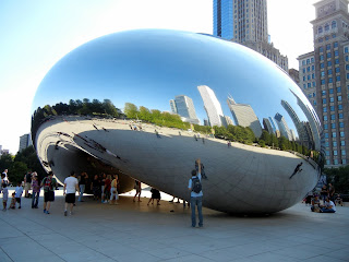 Cloud Gate, aka Chicago Bean, in downtown Chicago, Illinois
