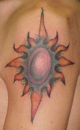 tribal sun tattoo pictures
