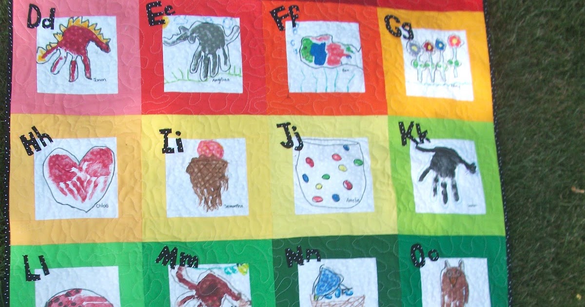 A Moment of Whimsy Kindergarten Handprint ABC Quilt