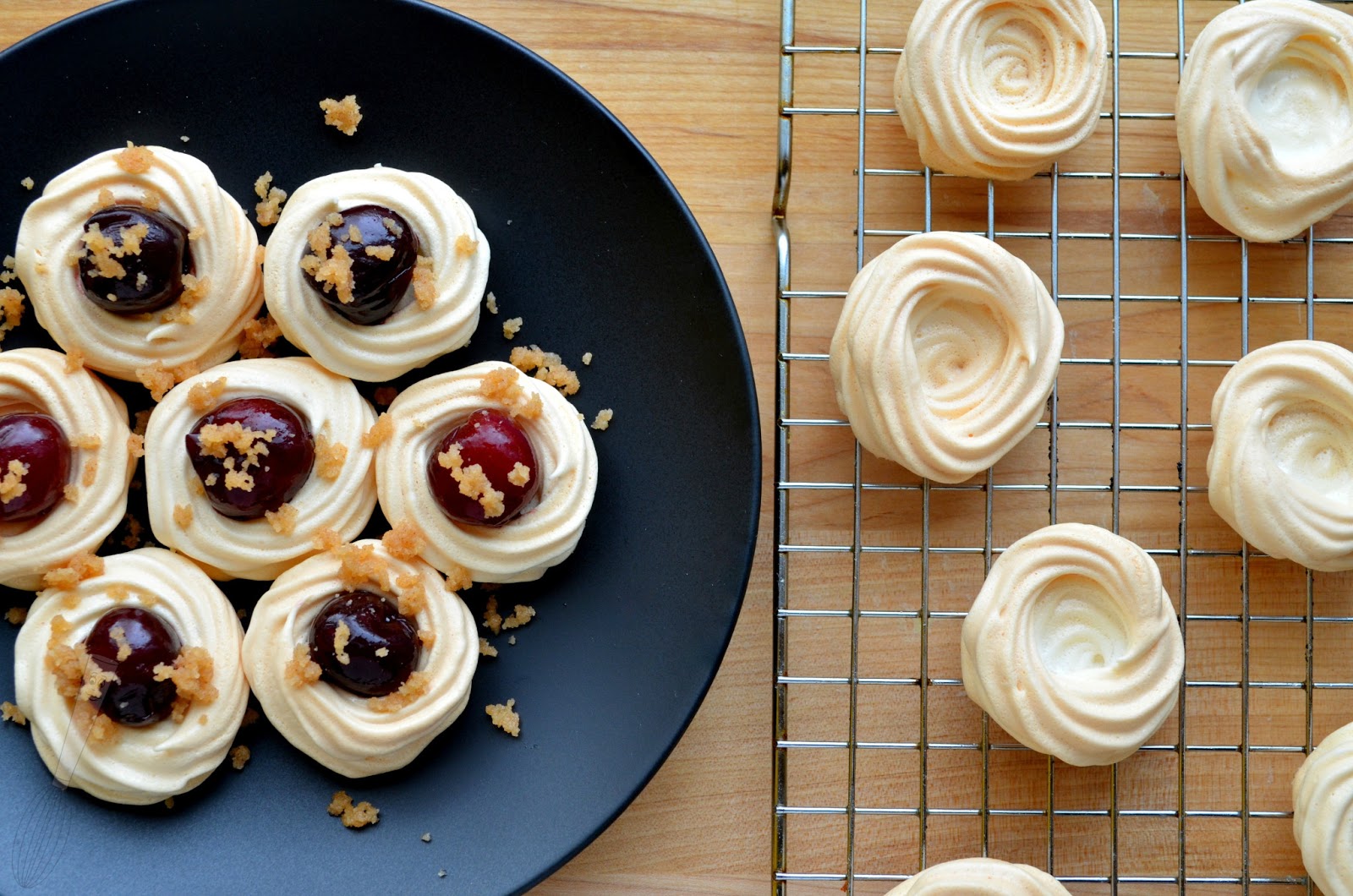 Cherry Cobbler Meringues Searching for Dessert