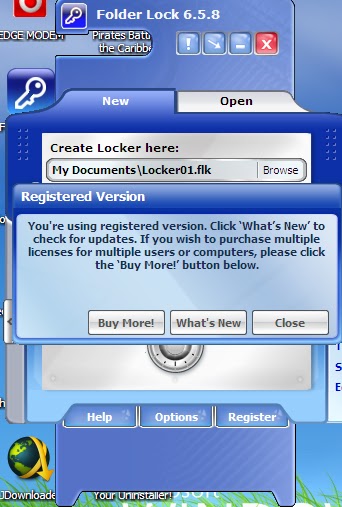Folder Lock v6.5.8 with serial Prove