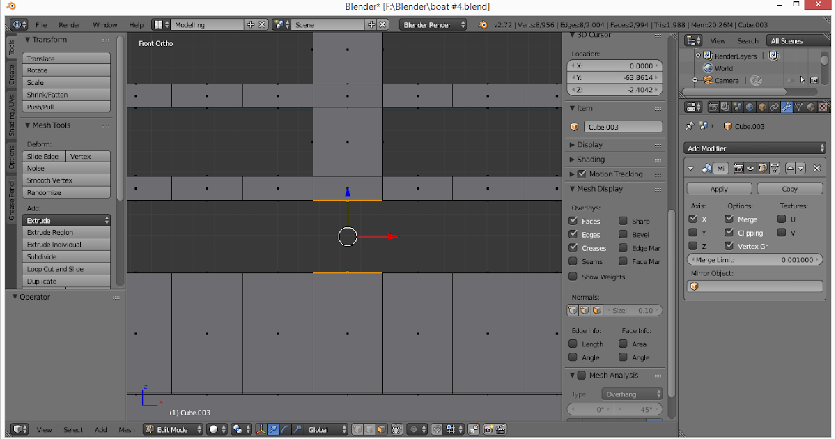 Blender Tutorial FAQ How to Merge 2 Faces