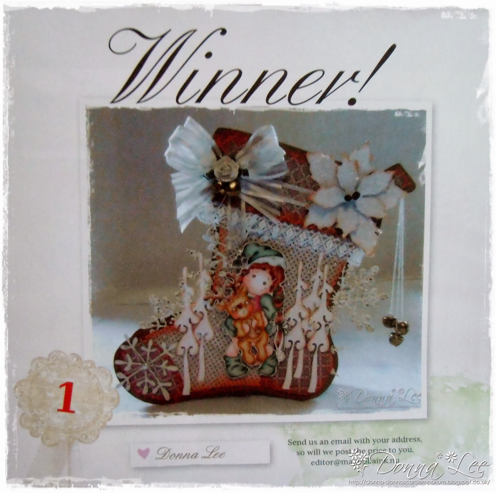 So proud to be the Christmas stocking contest winner!