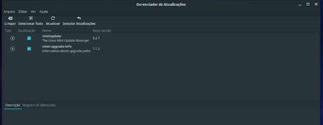 Atualização Linux Mint Atualização Linux Mint