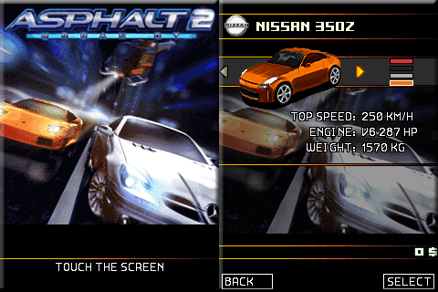 Asphalt 2 240 x 320 Touchscreen Mobile Java Game