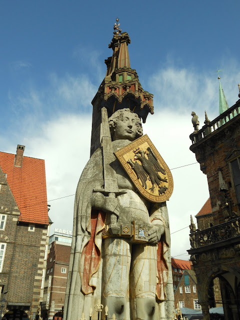 "Der Roland" iconic statue in Bremen, Germany