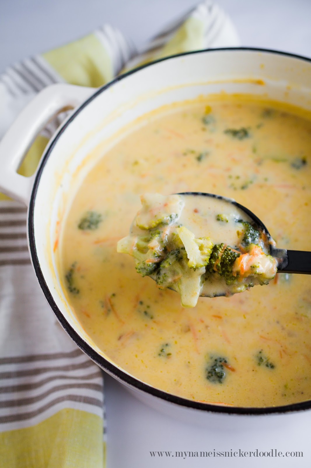 Cheesy Bacon and Broccoli Soup Recipe My Name Is Snickerdoodle