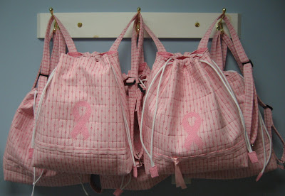 Quilted Cancer Walk Backpack Bags