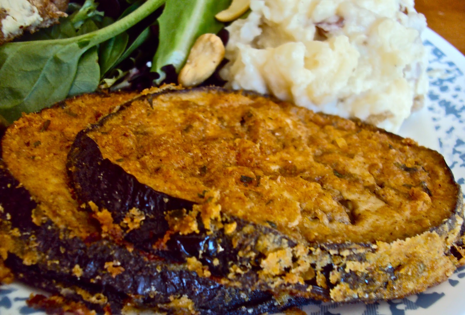 VEGAN OPULENCE Breaded & Baked Eggplant