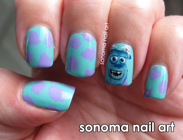 sonoma nail art sully monsters