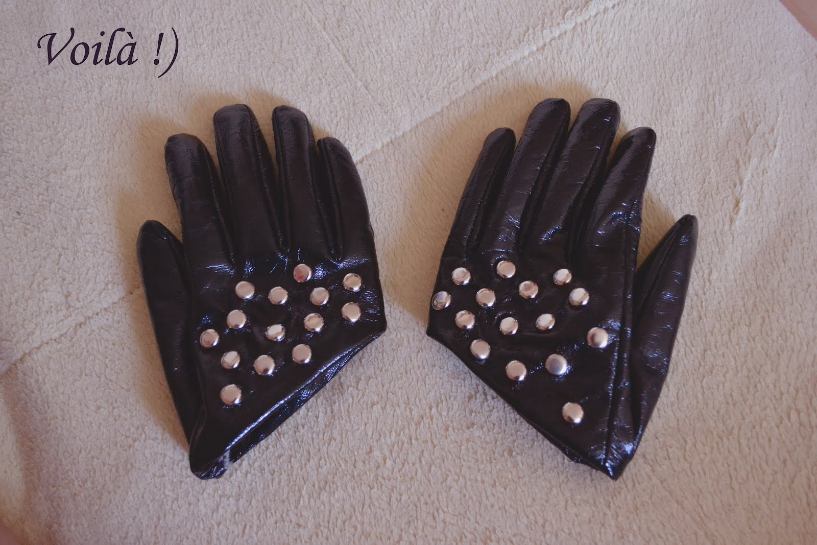 Ginger Girl Knows It All DIY Studded leather gloves