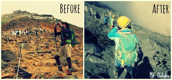 Before and After photos of Mt Ontake Volcanic Eruptions in Japan Scene 1 Before and After photos of Mt Ontake Volcanic Eruptions in Japan via geniushowto.blogspot.com Natural disaster scene-1