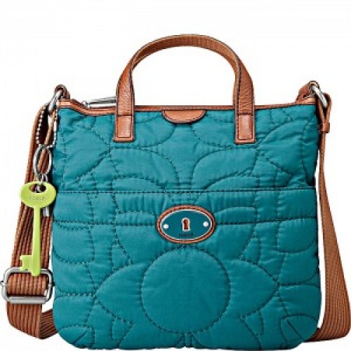 PrettyTreasure2u Fossil Key Per Crossbody Bag Peacock Blue