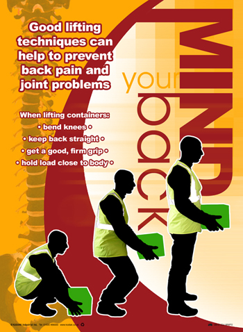 handling manual safe lifting approach posters workplace carrying