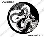 Yin Yang tattoo / dragons tattoo black and white tattoo / dragons tattoo / Yin Yang tattoo