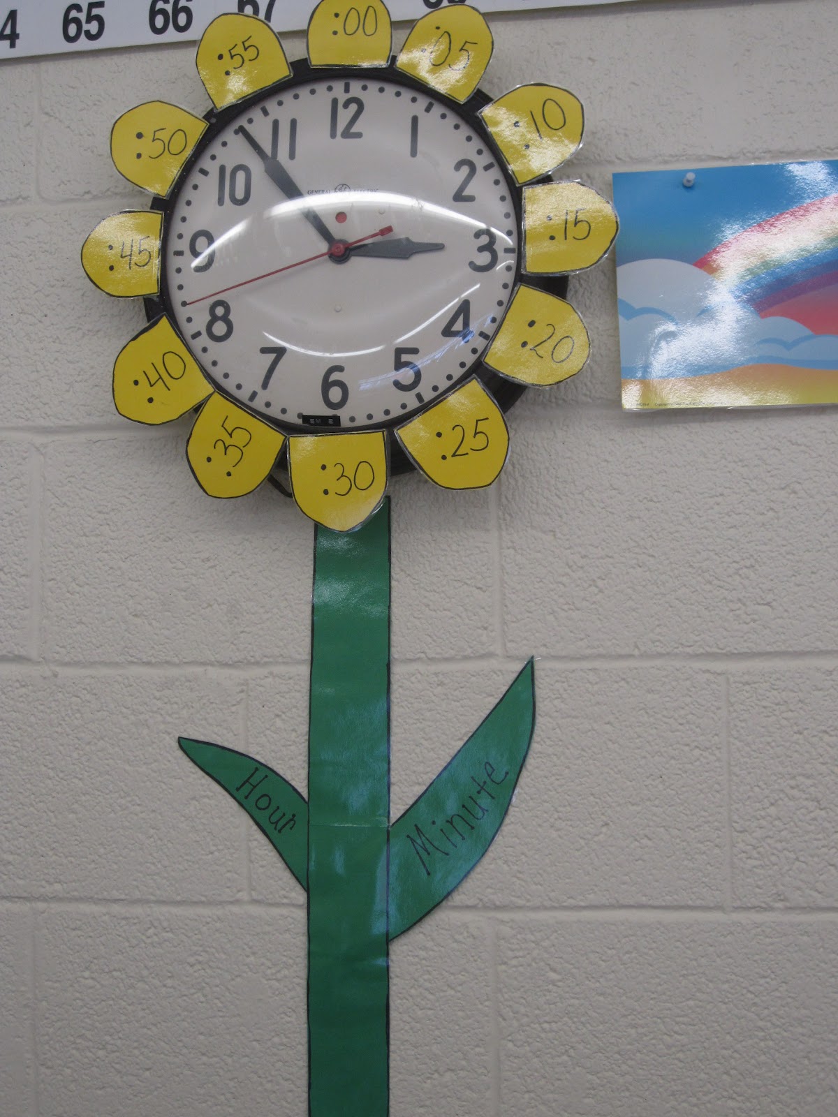 Mrs. O'Brien's Classroom Connections Flower "chart" for telling time