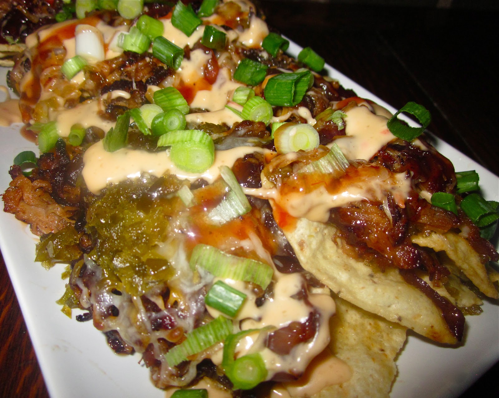 Haute + Heirloom: Title Town's Famous BBQ Nachos with Pulled Pork, Pan