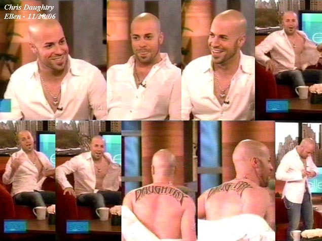 Chris Daughtry shirtless pictures during some concerts.
