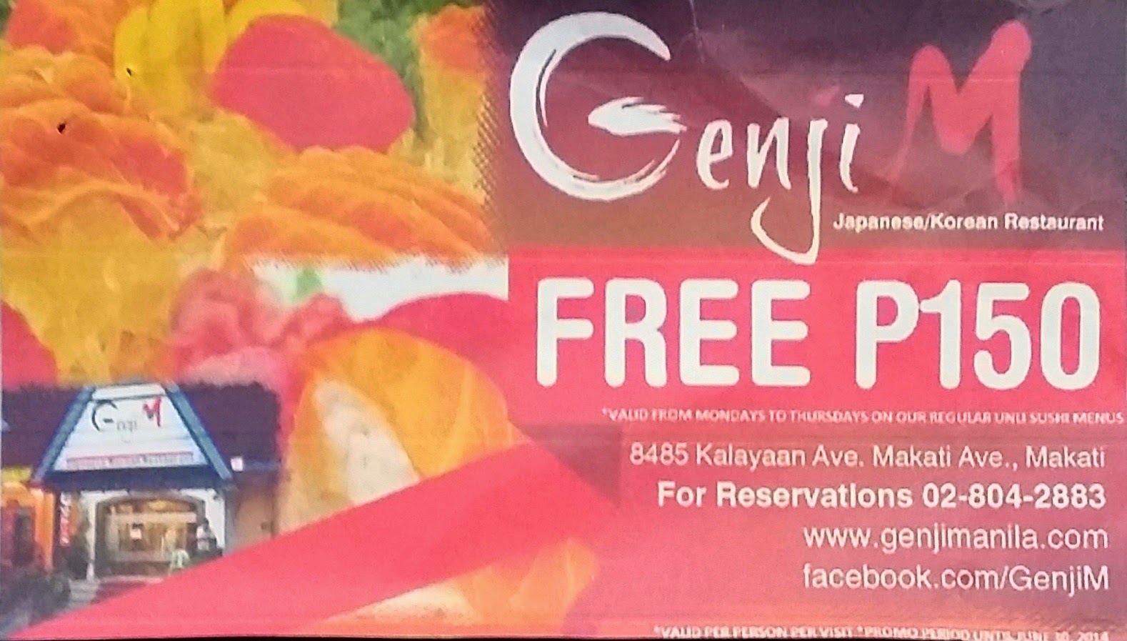 genji m lunch promo coupons genji m lunch promo coupons
