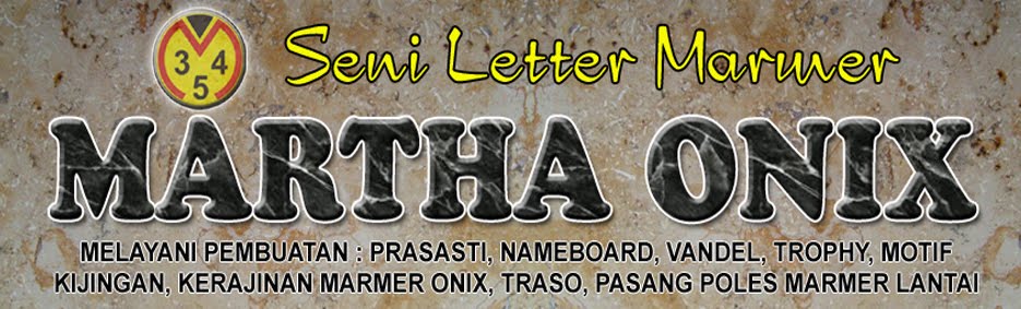 Seni Letter Prasasti Marmer