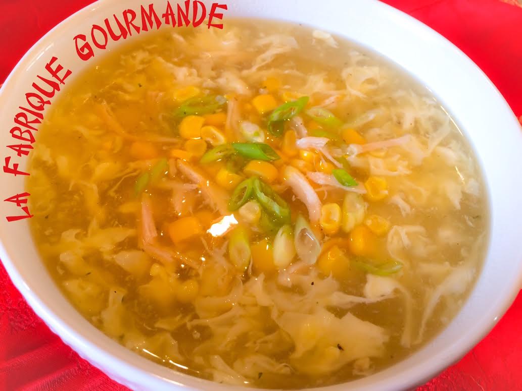 La Fabrique Gourmande Soupe Chinoise au Maïs Poulet et Oeuf Battu Corn