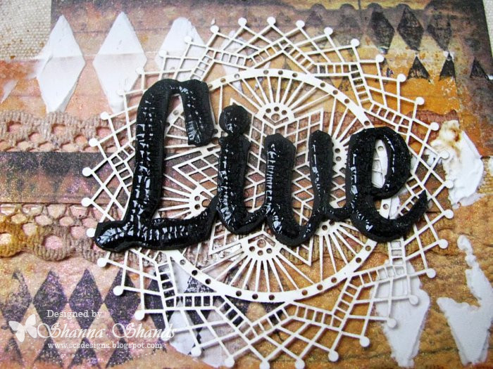 Ginas Designs 10 Words Mixed Media Style