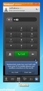 Nimbuzz Messenger - apel telefonic