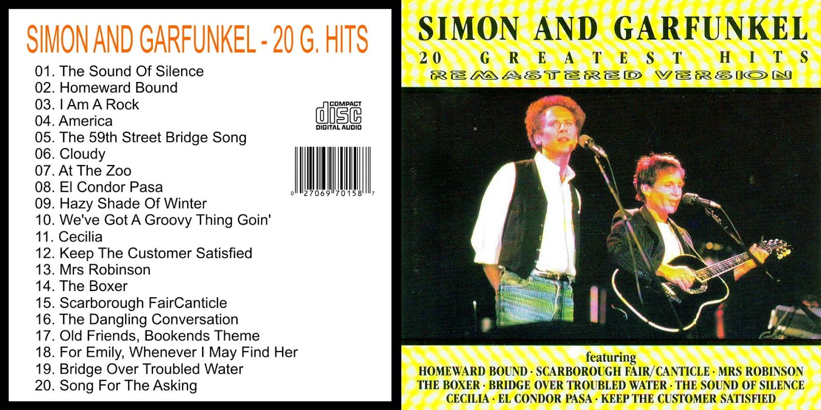 Simon And Garfunkel 20 Greatest Hits 2017 Remastered 320 Kbps Reasdeta