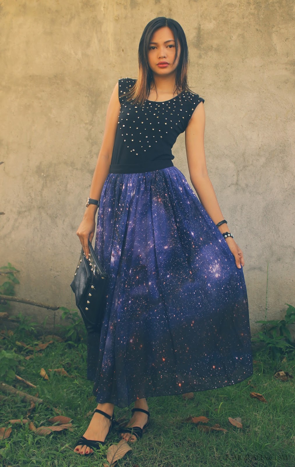 Romwe Galaxy skirt and Top