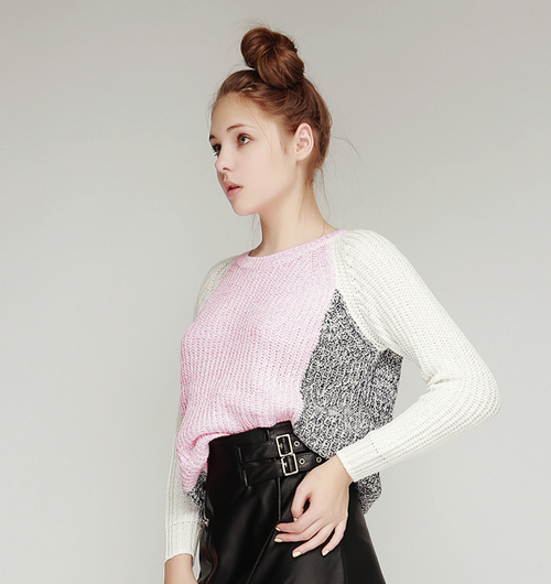 Candy Block Knit Sweater