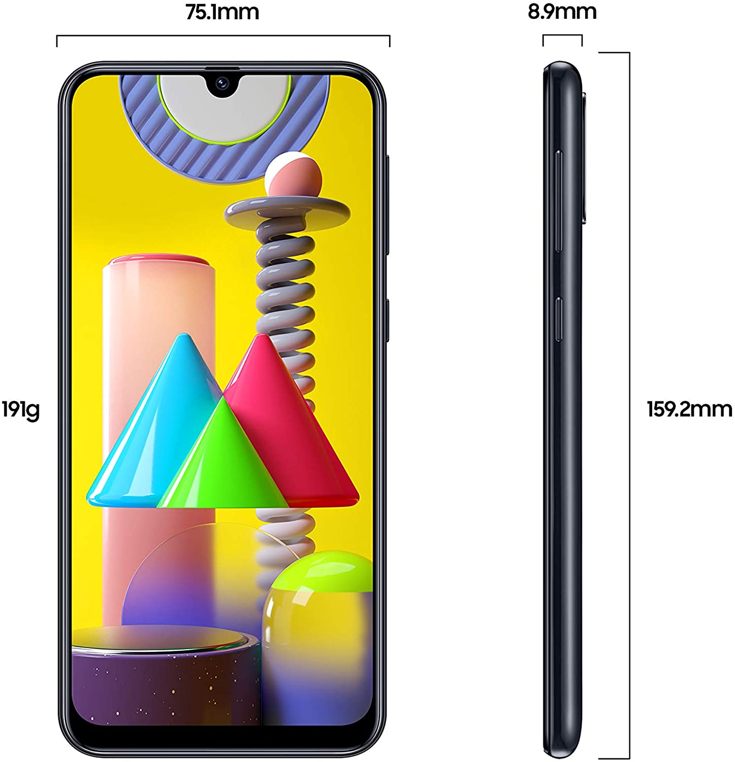 Samsung Galaxy M31 Dual SIM, 128GB, 6GB RAM, 4G LTE, UAE Version - Black - 1 year local brand warra