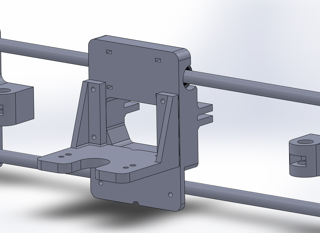 3DPrintMi - X Carriage with Extruder Mount 3DPrintMi