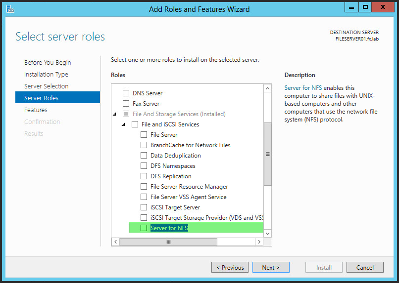 LazyWinAdmin WS2012 Storage NFS Server Configure NFS for VMware vSphere 5.1 Home Lab