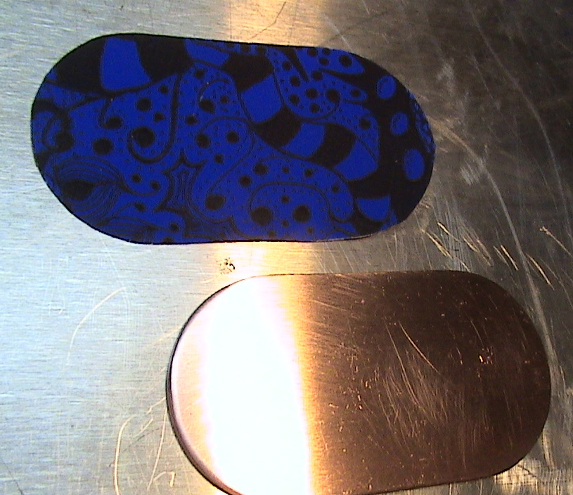 Zentangle Etching Using PnP Blue Paper