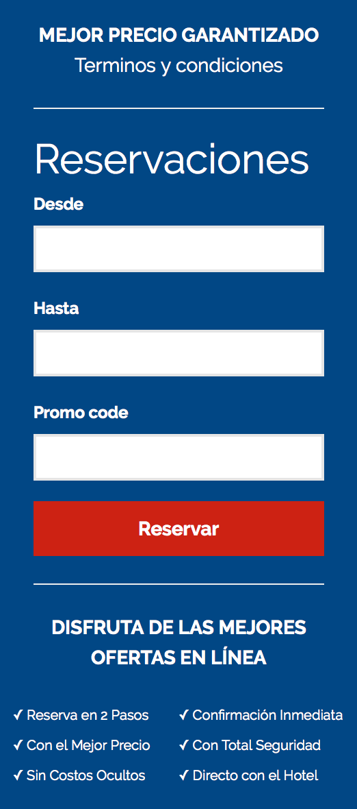 Reserva online con grandes beneficios