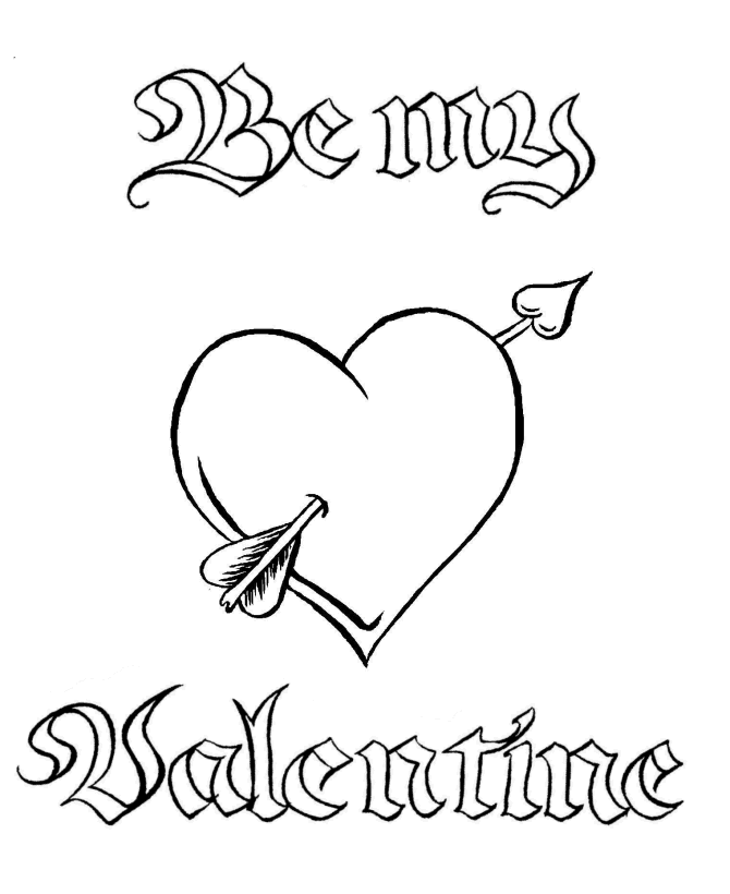 Free Valentines Coloring Pages: 5 Be My Valentine Coloring Pages
