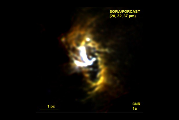 Descubrimiento desde el observatorio "Sofia" Explosion+centro+v%C3%ADa+l%C3%A1ctea+