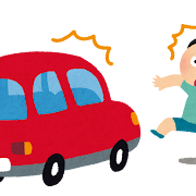 子供の飛び出し事故のイラスト